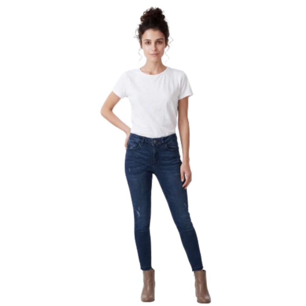 DL1961 Size 28 Petite Ryan High Rise Petite Distressed Raw Hem Jeans in …